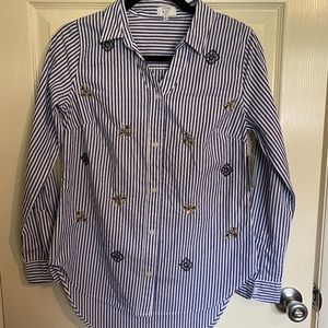 crown & ivy Embellished Button-Down